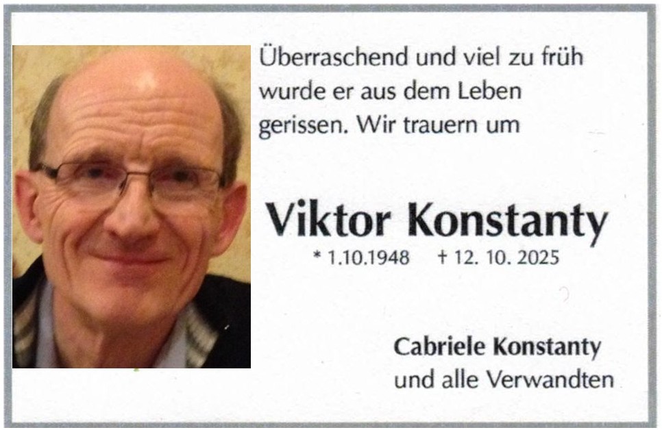 Viktor Sterbeanzeige mit Bild